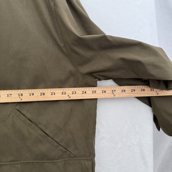 Vintage Nautica Chore Coat Mens M Green Barn Full Zip Plaid Rayon Line - Picture 5 of 12